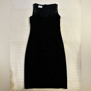 Akris Punto Sleeveless Knit Dress – Black – Beaded Shoulder Detail – Size 4